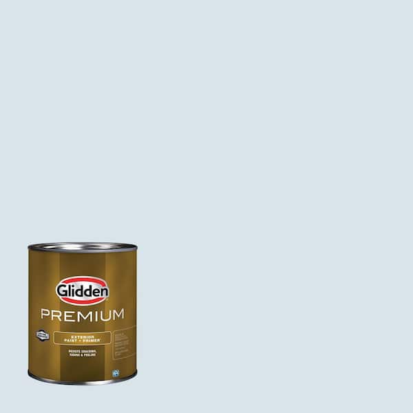 Glidden Premium 1 qt. PPG1158-1 Baby's Breath Satin Exterior Latex Paint