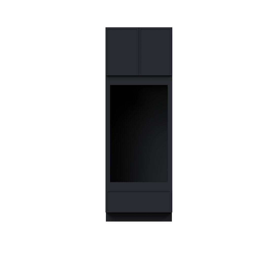 33 in. W x 27 in. D x 96 in. H RTA Solid Wood Frame Shaker Pantry Kitchen Cabinet in Ebony Black With Double Oven price history on PriceWatchPro