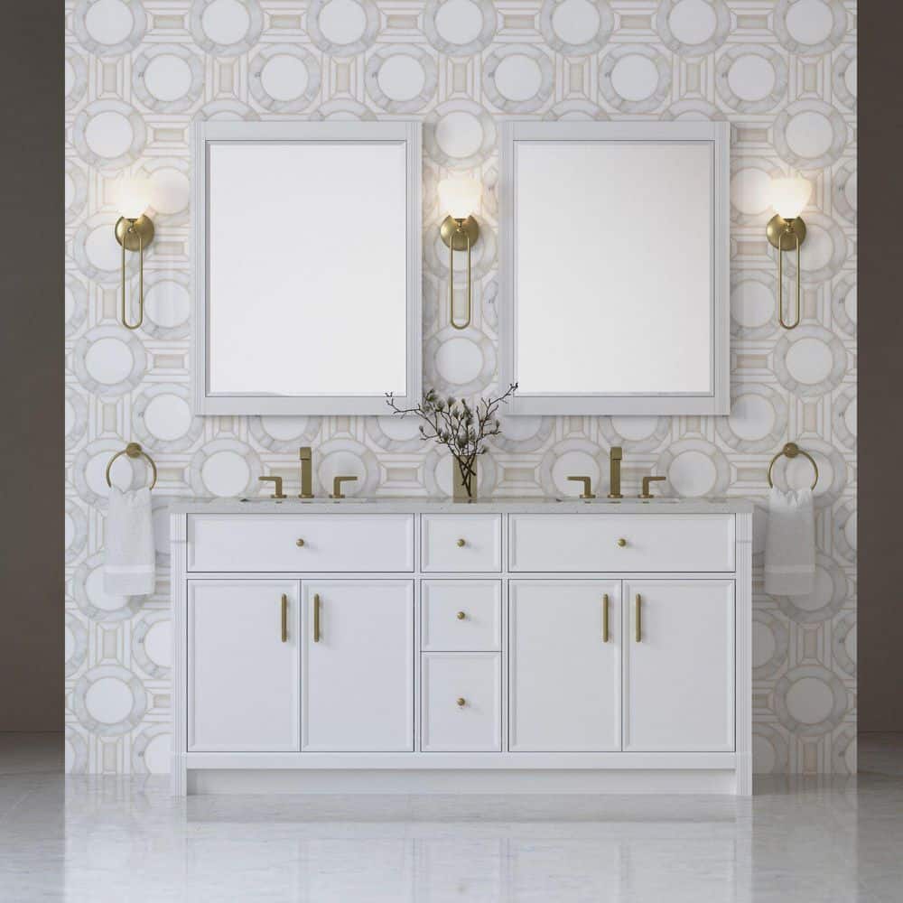 Bellshire 72.0 in. Double Bath Vanity in Bright White with Lime Delight Quartz Top price history on PriceWatchPro
