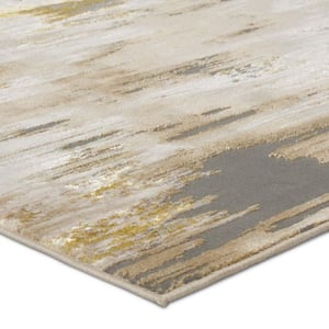 Cynan Yellow 2 ft. 2 in. x 8 ft. Abstract Area Rug