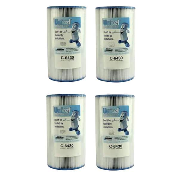 Unicel 6 in. Dia 30 sq. ft. Pool/Spa Replacement Filter Cartridge (4-Pack)