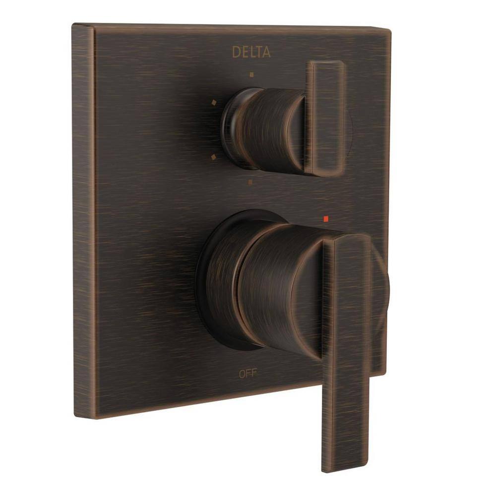 Delta Ara Modern 2-Handle Wall-Mount Valve Trim Kit with 6-Setting ...