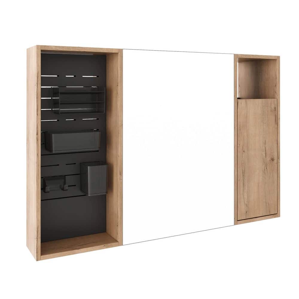 42 in. W x 28 in. H Rectangular Imitative Oak Medicine Cabinet with Mirror, Soft Close Door & Storage Accessories price history on PriceWatchPro
