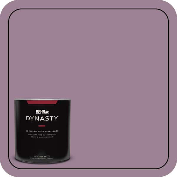 1 qt. #S110-5 Garden Plum One-Coat Hide Matte Interior Stain-Blocking Paint and Primer