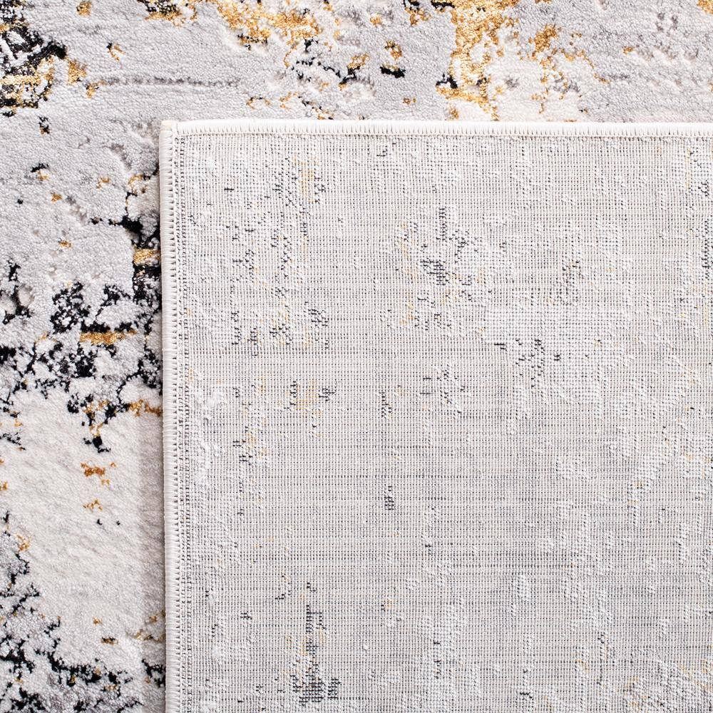 Amalfi 8' x 10' Gold and Cream Abstract Wool Rug