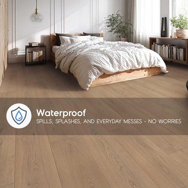 Valley European Oak 12 mm T x 9.2 in. W x 59.6 in. L Waterproof Laminate Wood Flooring (18.97 sq. ft./case)