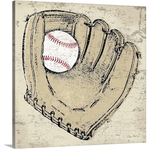 "Vintage Baseball Glove" by Peter Horjus Canvas Wall Art