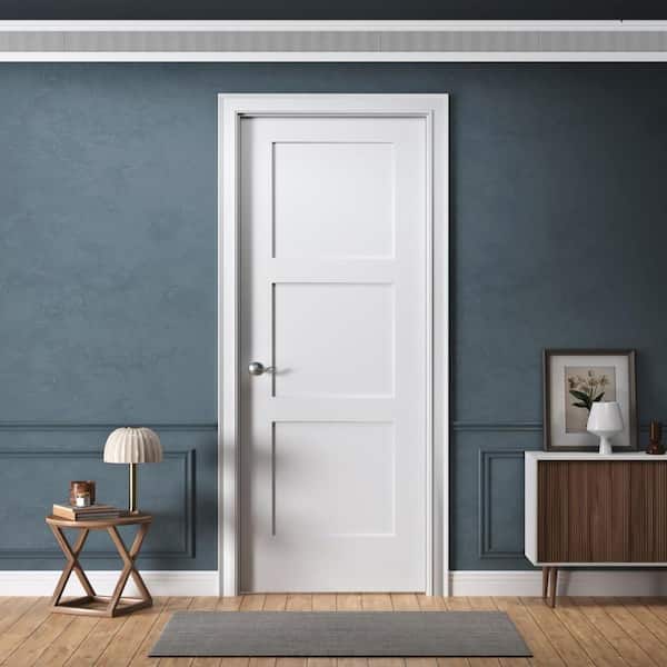 Door Harbor 36 in. x 80 in. Ready-to-Prehung 3-Panel Shaker Solid