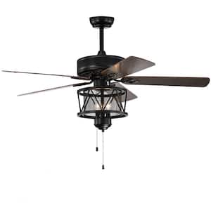 Indoor 50 in. Ceiling Fan with Lights Reversible Blades with Pull Chain Control Indoor Living Room