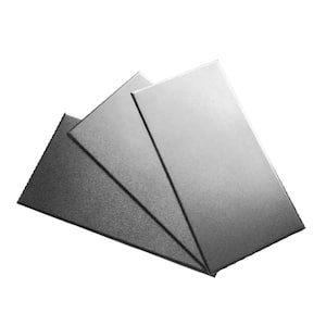VER Q DIY Gray 7.87 in. x 3.94 in. Tinplated Steel Kitchen Wall Metal Tile (10.76 sq. ft./Case)