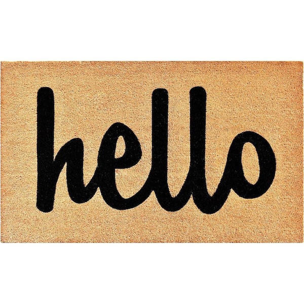 Multi-Colored 34 in. x 20 in. Coir Outdoor Door Mat