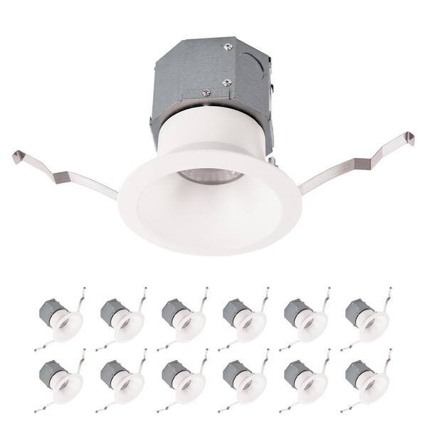 WAC LIMITED Pop-in 4 in. 3000K Round Remodel Recessed Integrated LED Lighting Kit in White (12-Pack)