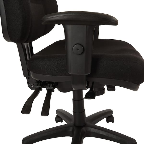 Mid Back Padded Office Chair - Black - Work Smart by Office Star Products