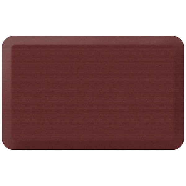 GelPro NewLife Designer Grasscloth Crimson 20 in. x 32 in. Anti-Fatigue Comfort Kitchen Mat