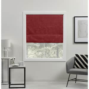 Acadia Red Cordless Total Blackout Roman Shade 31 in. W x 64 in. L