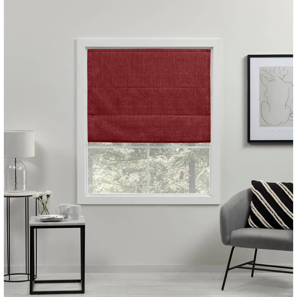 Acadia Red Cordless Total Blackout Roman Shade 27 in. W x 64 in. L price history on PriceWatchPro