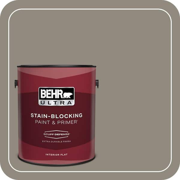 BEHR ULTRA 1 gal. #790D-5 Squirrel Extra Durable Flat Interior Paint & Primer