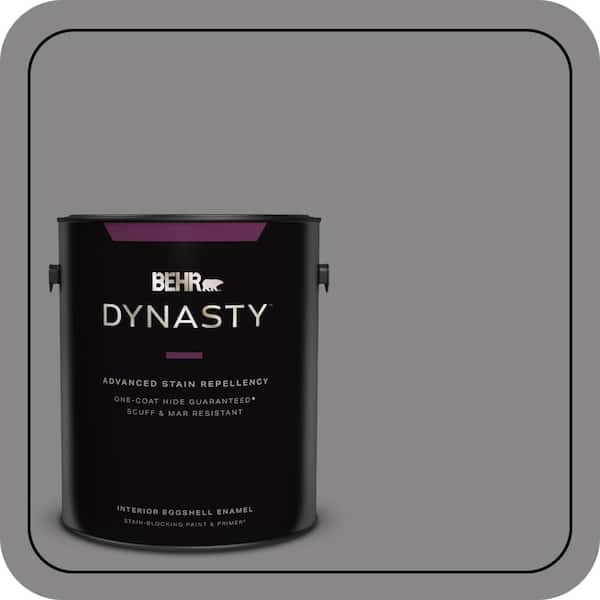 BEHR DYNASTY 1 gal. #PPU26-04 Falcon Gray Eggshell Enamel Interior Stain-Blocking Paint & Primer