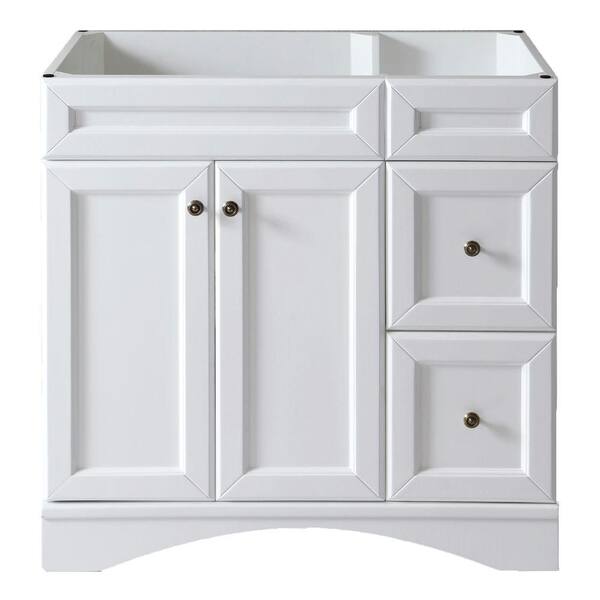 Virtu USA Talisa 36 in. Vanity Cabinet Only in White-DISCONTINUED