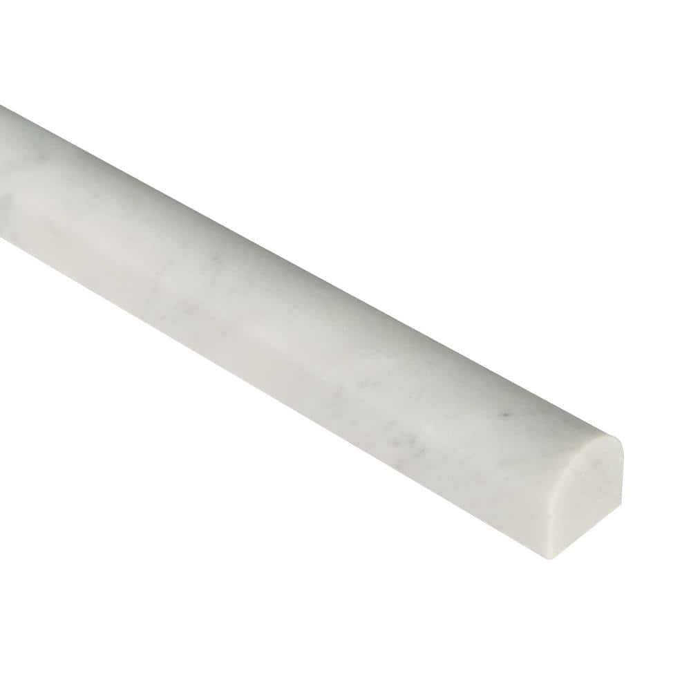 Carrara White Pencil Molding 3/4 in. x 12 in. Polished Marble Wall Tile (20 lin. ft. / case) price history on PriceWatchPro