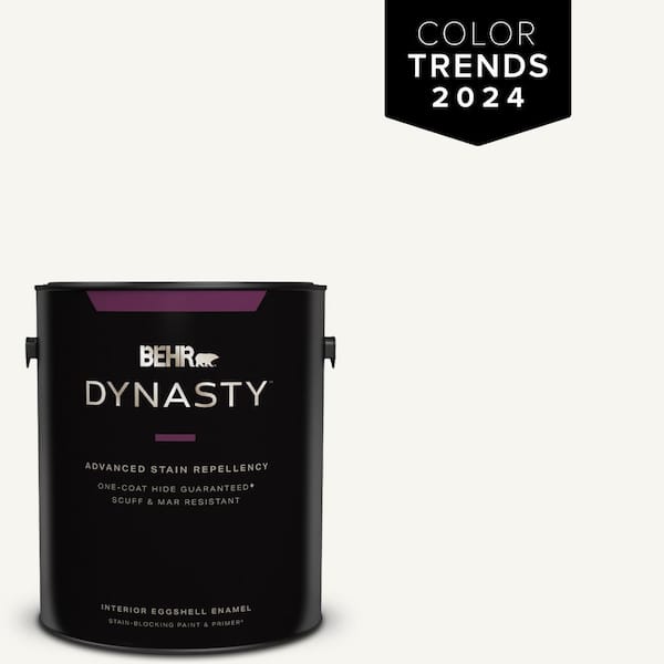 BEHR DYNASTY 1 gal. Designer Collection #DC-001 Whipped Cream Eggshell Enamel Interior Stain-Blocking Paint & Primer