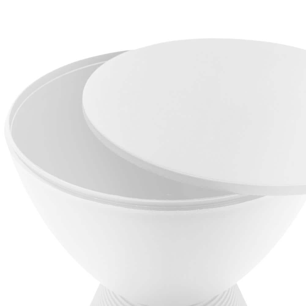 White Modern Round Polypropylene Side Table