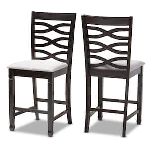 Lanier 43 in. Gray and Espresso Bar Stool (Set of 2)