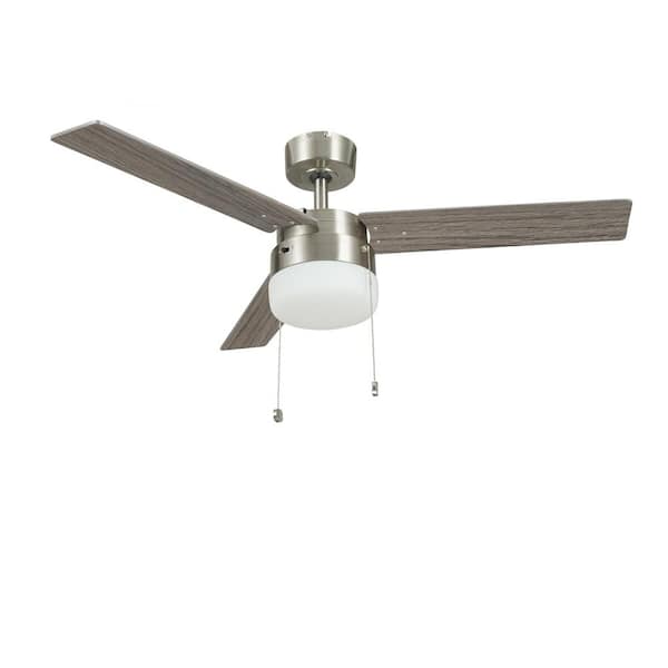 Hampton Bay Montgomery II 44 in. Indoor Brushed Nickel Ceiling Fan with Light Kit