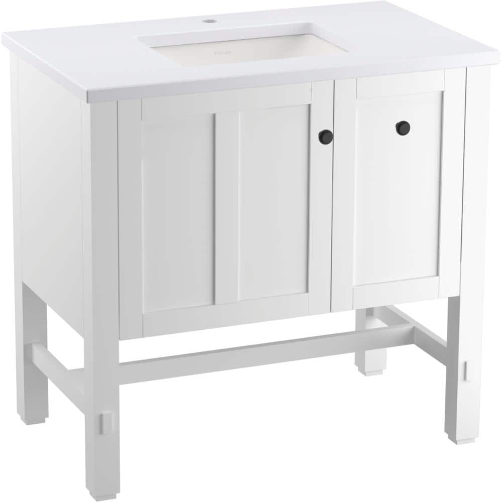KOHLER Tresham 36 in. W x 22 in. D x 35 in. H Single Sink Freestanding