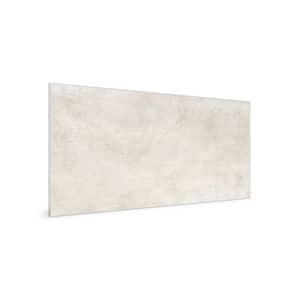 15.7 in.x24.4 in. Tongue & Groove Decorative PVC Bathroom and Shower Wall Tiles in Rustic Concrete, Light Gray (8-Piece)