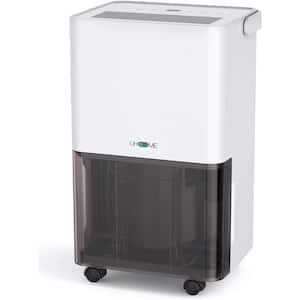 30 pt. 1,500 sq.ft. Dehumidifier in White with Bucket and Drain Hose for Basement, Garage, 2 Layer Air Filter