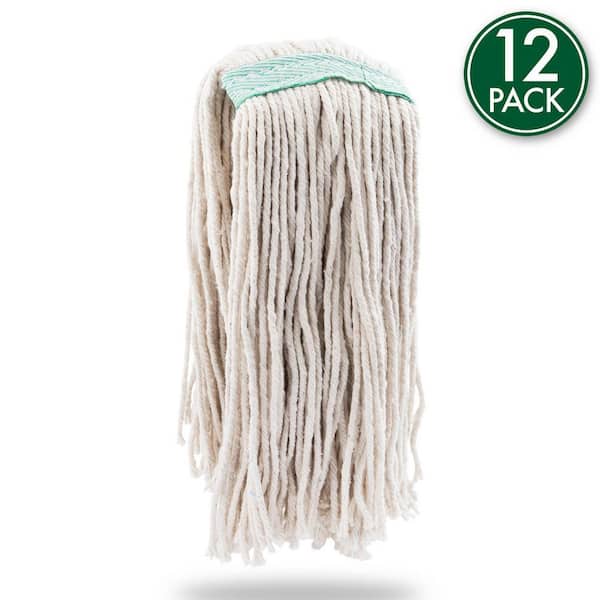 Small String Mop Cotton Cut-End Wet Mop Head (12-Pack)