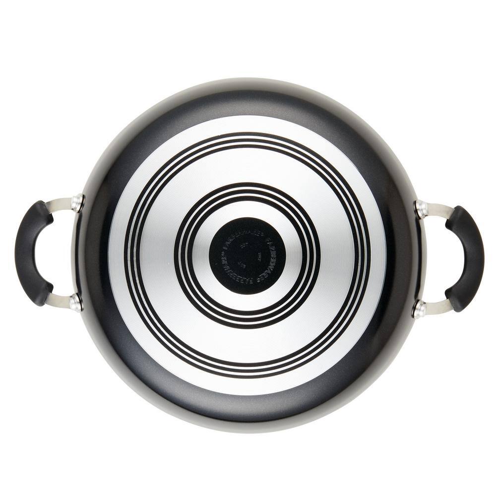 Black Aluminum Nonstick Everything Pan with Lid and Handles
