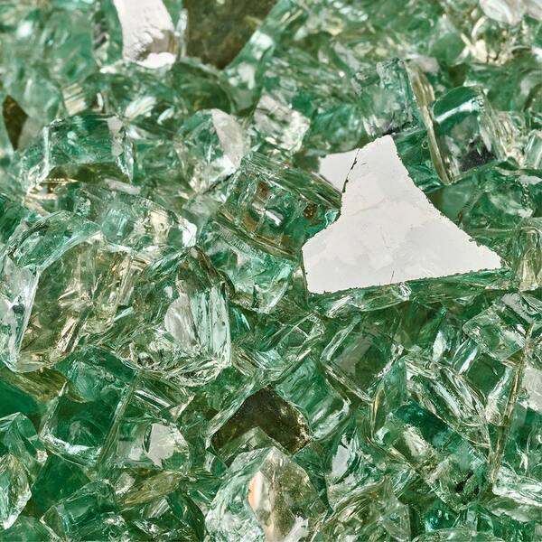1/4" Green Reflective Fireglass Fireplace Glass Rocks Fire Pit Crystals 