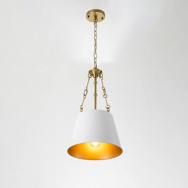 RRTYO Hamilton 1-Light White Kitchen Island Cone Pendant Light