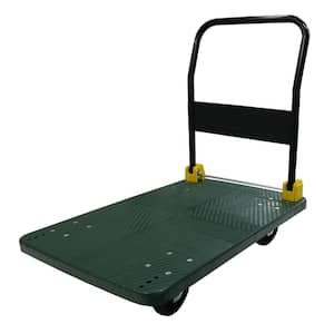 880 lbs. Capacity Platform Truck Flatbed Cart Heavy Duty Steel Foldable Push Cart Dolly with Swivel Wheels for Moving