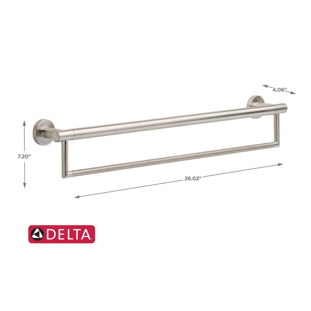 Stainless Steel 26" Wall Mounted Double Towel Bar