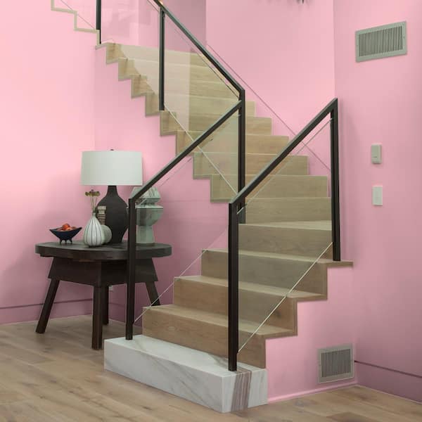 BEHR PREMIUM PLUS 1 gal. #120C-2 Pink Punch Flat Low Odor Interior Paint &  Primer 140001 - The Home Depot