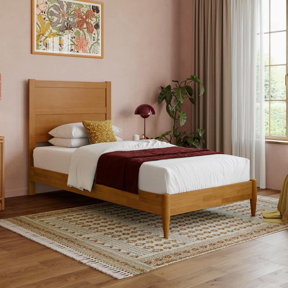AFI Aveline Light Toffee Natural Bronze Wood Frame Twin XL Low