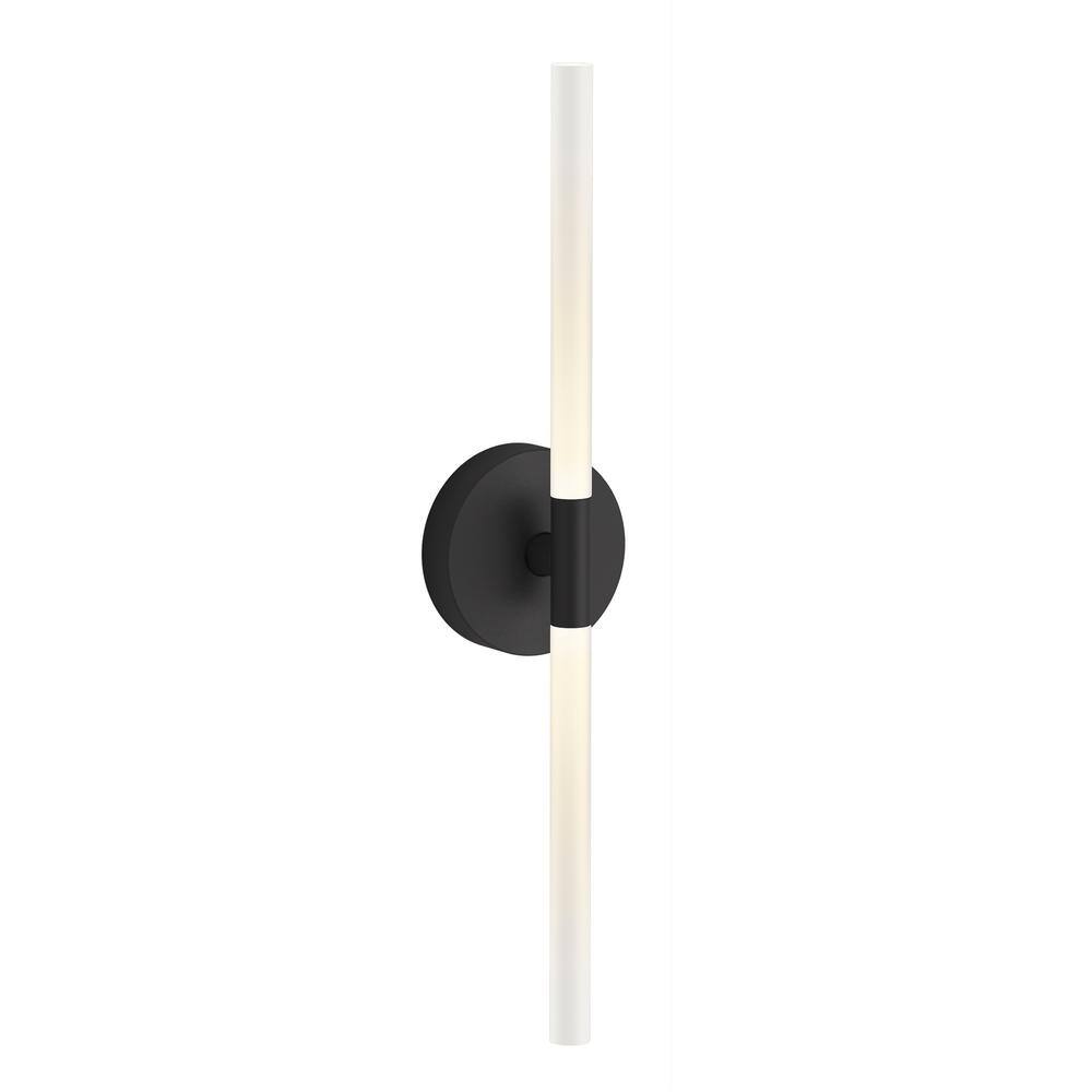 Polished Nickel 24" LED Bubble Glass Sconce, Dimmable and Damp Rated