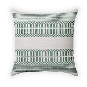 Woven Geomateric Multi  Outdoor Throw Pillow