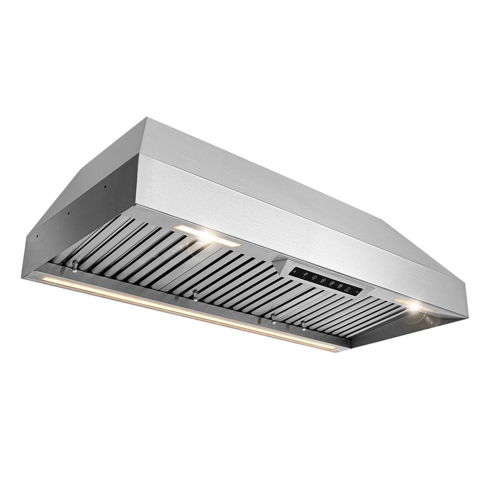 42 in. 1200 CFM Ducted Range Hood Insert in Stainless Steel with Gesture Control