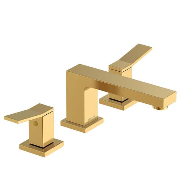 Avian 8 in. Widespread 2-Handle Bathroom Faucet with Metal Touch Down Drain in Brushed Bronze