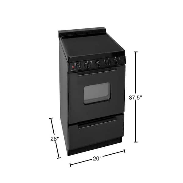 Summit Appliance 20 in. 2.3 cu. ft. Slide-in Electric Range in Black  REX2051BRT - The Home Depot