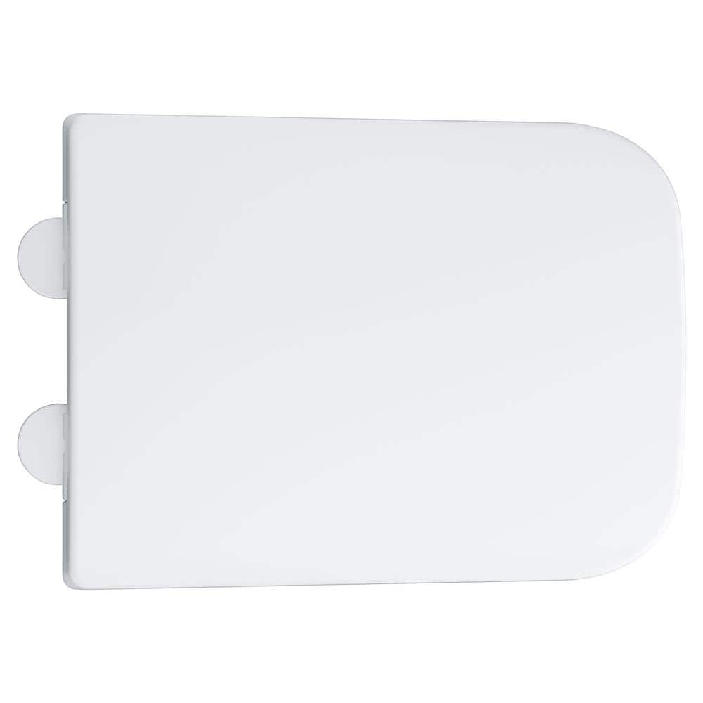 Alpine White Elongated Closed Front Toilet Seat with Lid