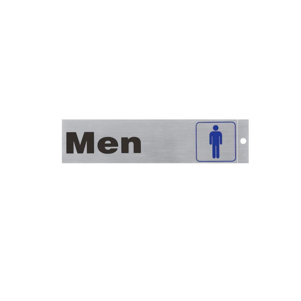 2 in. x 8 in. Plastic Men Sign