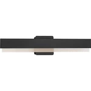 Semblance Collection 24 in. Matte Black Medium Modern 3CCT Integrated LED 1-Light Linear Vanity Light