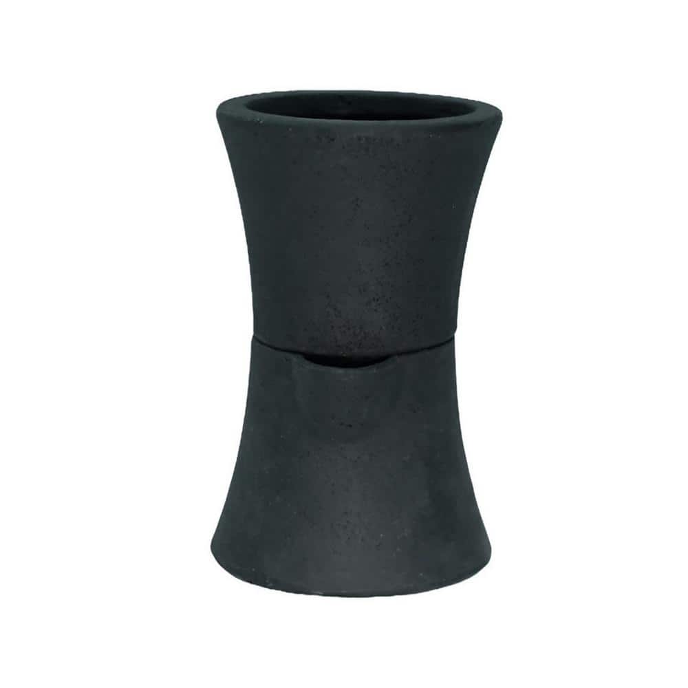 5 in. dia x 8 in. H 2-Piece Stone Plain Vase Self Watering Decorative Pot in Matte Black price history on PriceWatchPro