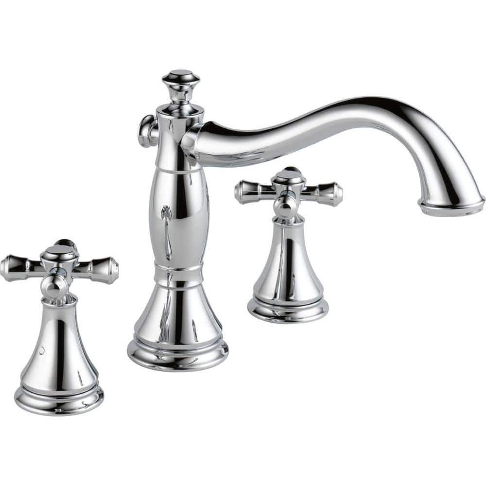 Cassidy Chrome 2-Handle Deck-Mount Roman Tub Faucet Trim Kit