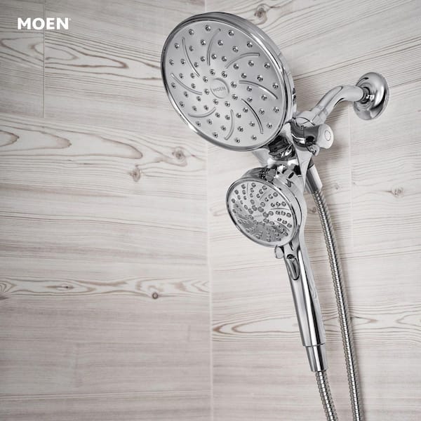 Brecklyn Single Handle 6-Spray Tub and Shower Faucet with Magnetix Rainshower Combo in Chrome (Valve Included)